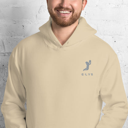 Sweat à capuche ELYS Homme logo Argenté