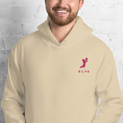 Sweat à capuche ELYS Homme logo Rose