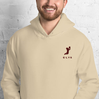 Sweat à capuche ELYS Homme logo Bordeaux