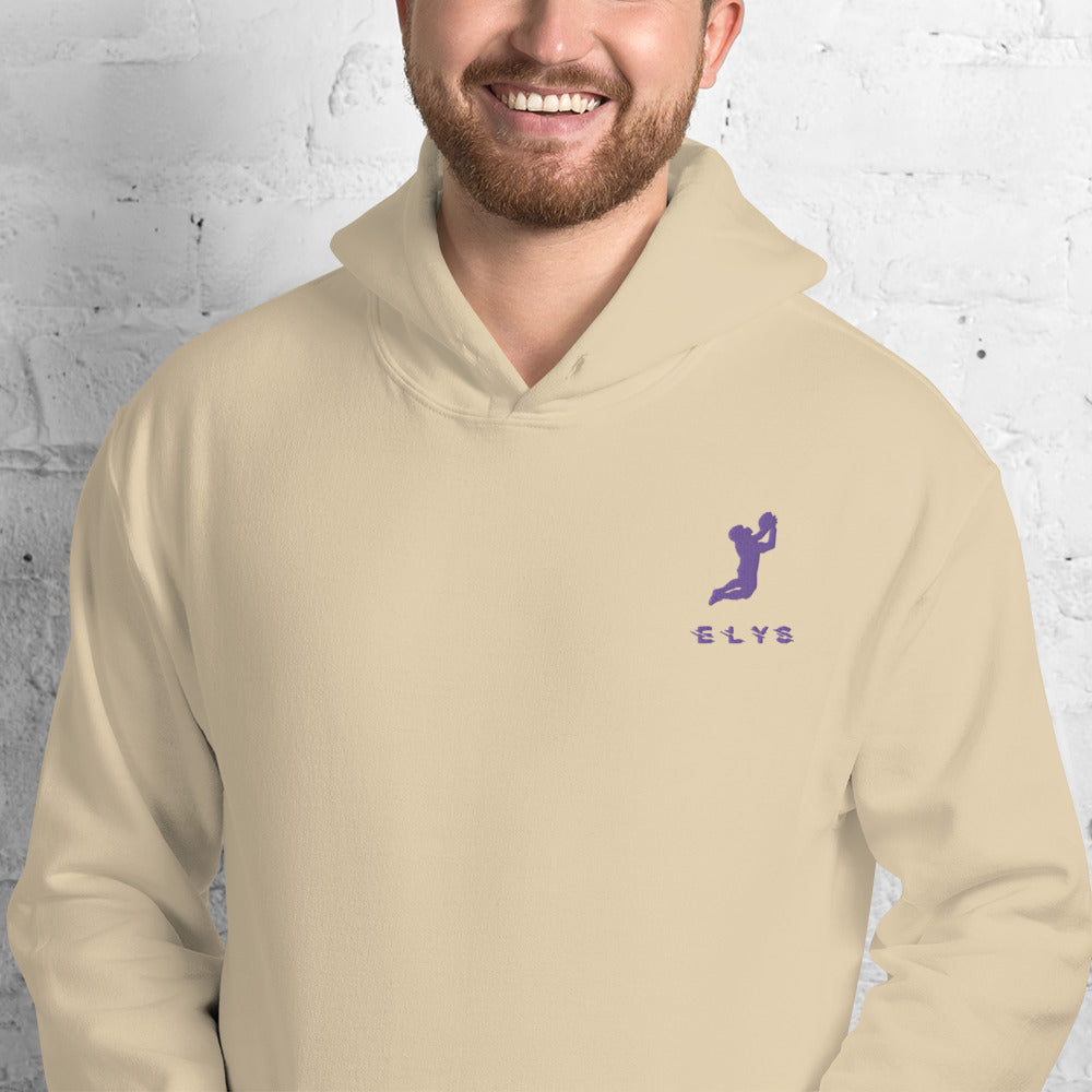 Sweat à capuche ELYS Homme logo Violet