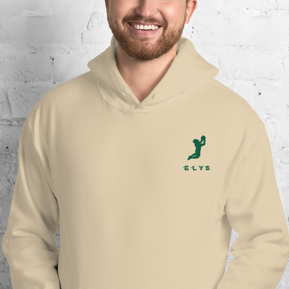 Sweat à capuche ELYS Homme logo Vert Foncé