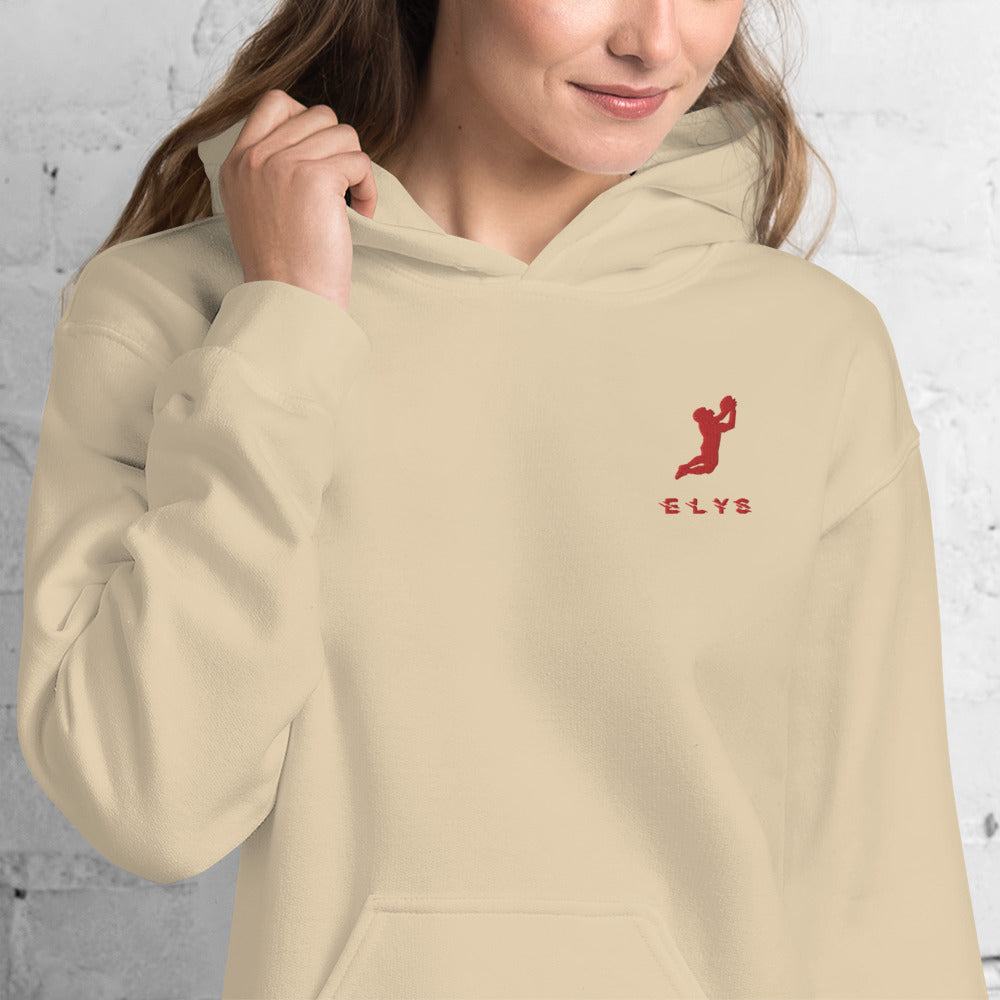 Sweat à capuche ELYS Femme logo Rouge