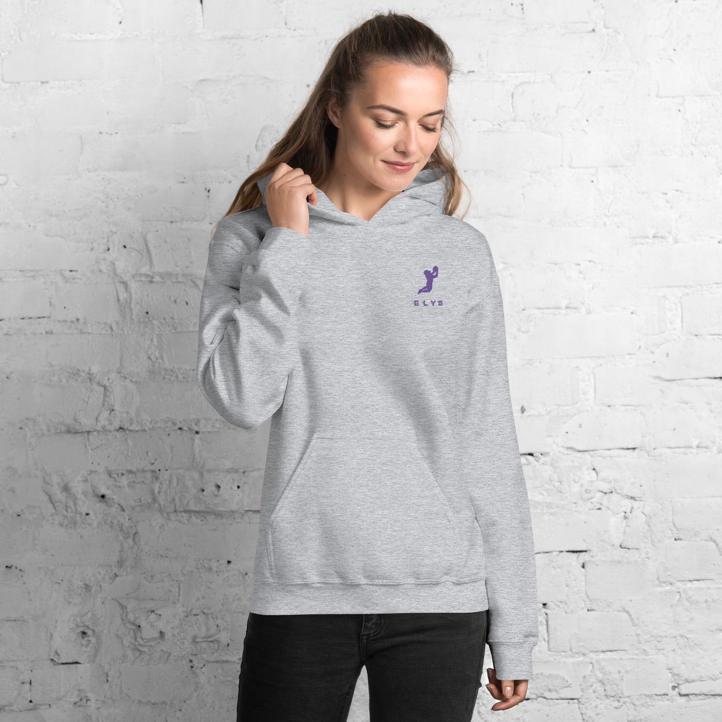 Sweat à capuche ELYS Femme logo Violet