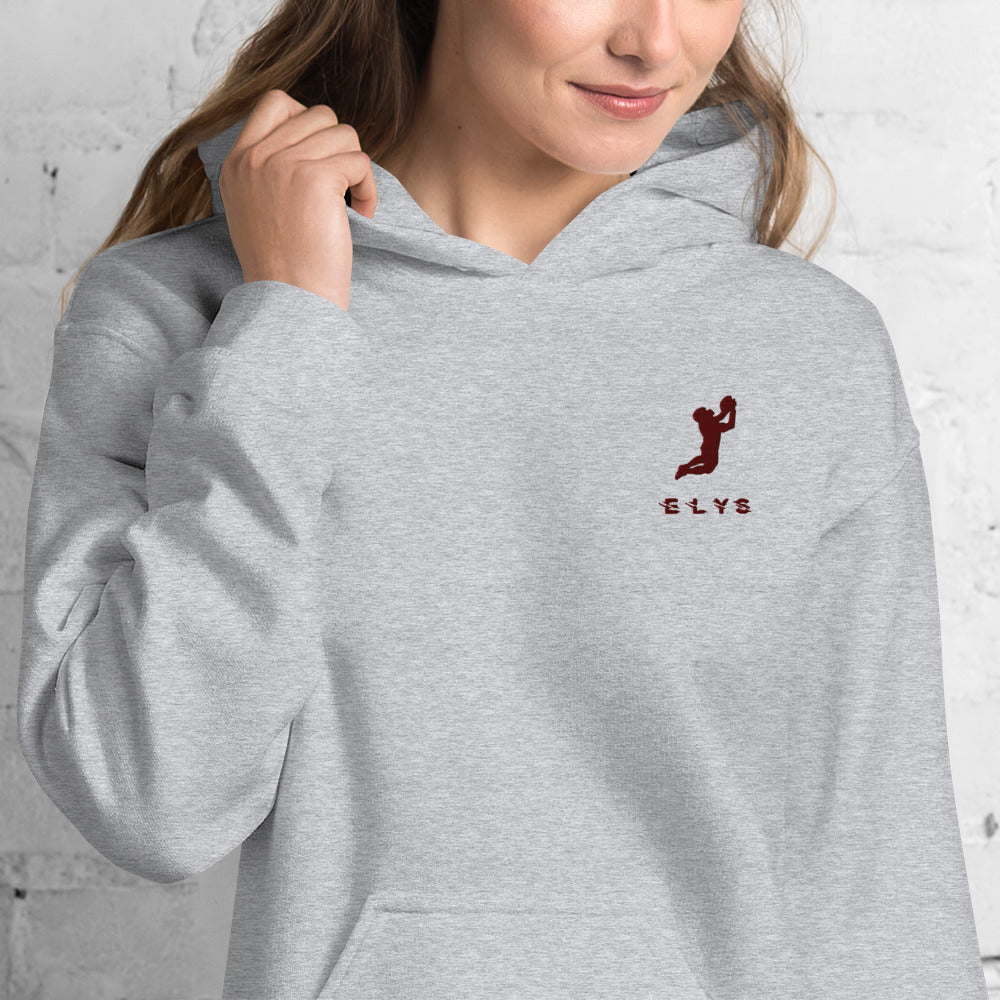 Sweat à capuche ELYS Femme logo Bordeaux