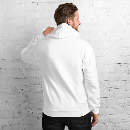 Sweat à capuche ELYS Homme logo Blanc