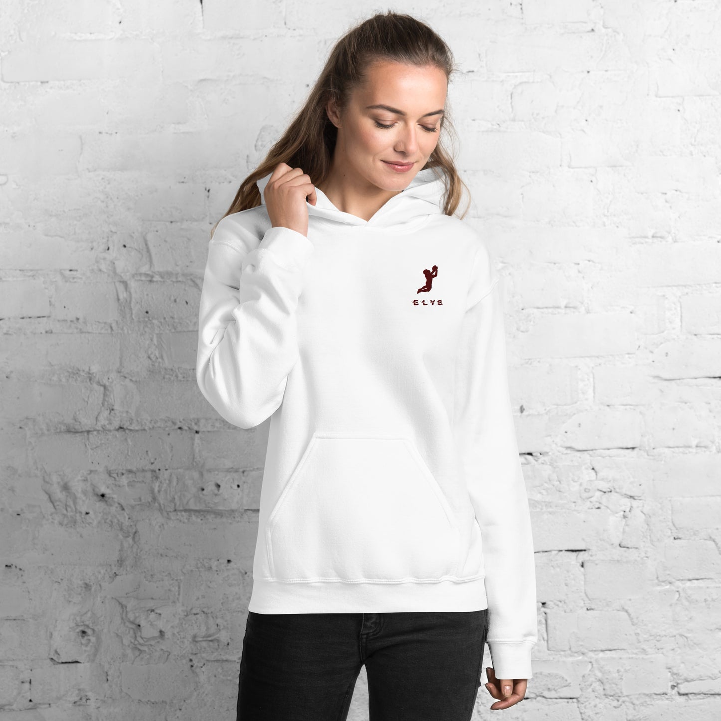 Sweat à capuche ELYS Femme logo Bordeaux