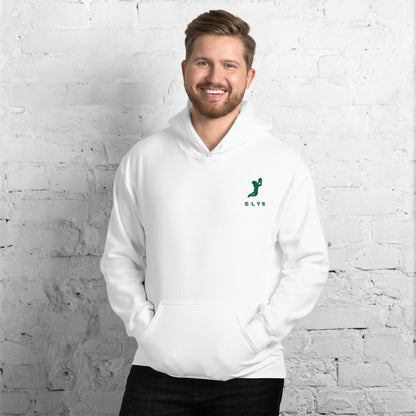 Sweat à capuche ELYS Homme logo Vert Foncé