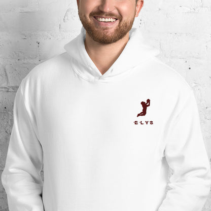 Sweat à capuche ELYS Homme logo Bordeaux