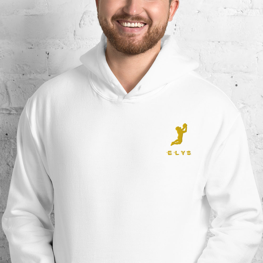 Sweat à capuche ELYS Homme logo Jaune