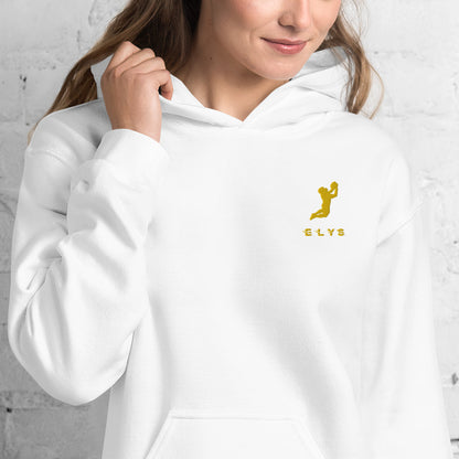 Sweat à capuche ELYS Femme logo Jaune