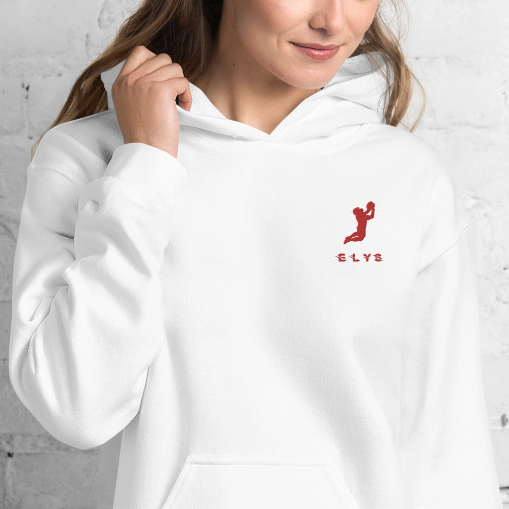 Sweat à capuche ELYS Femme logo Rouge