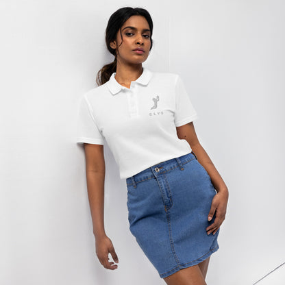 Polo ELYS Femme logo Blanc