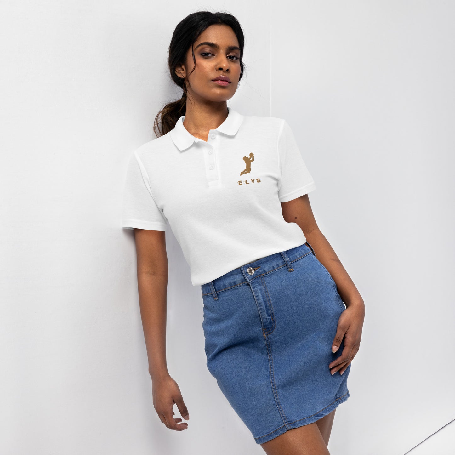 Polo ELYS Femme logo Or