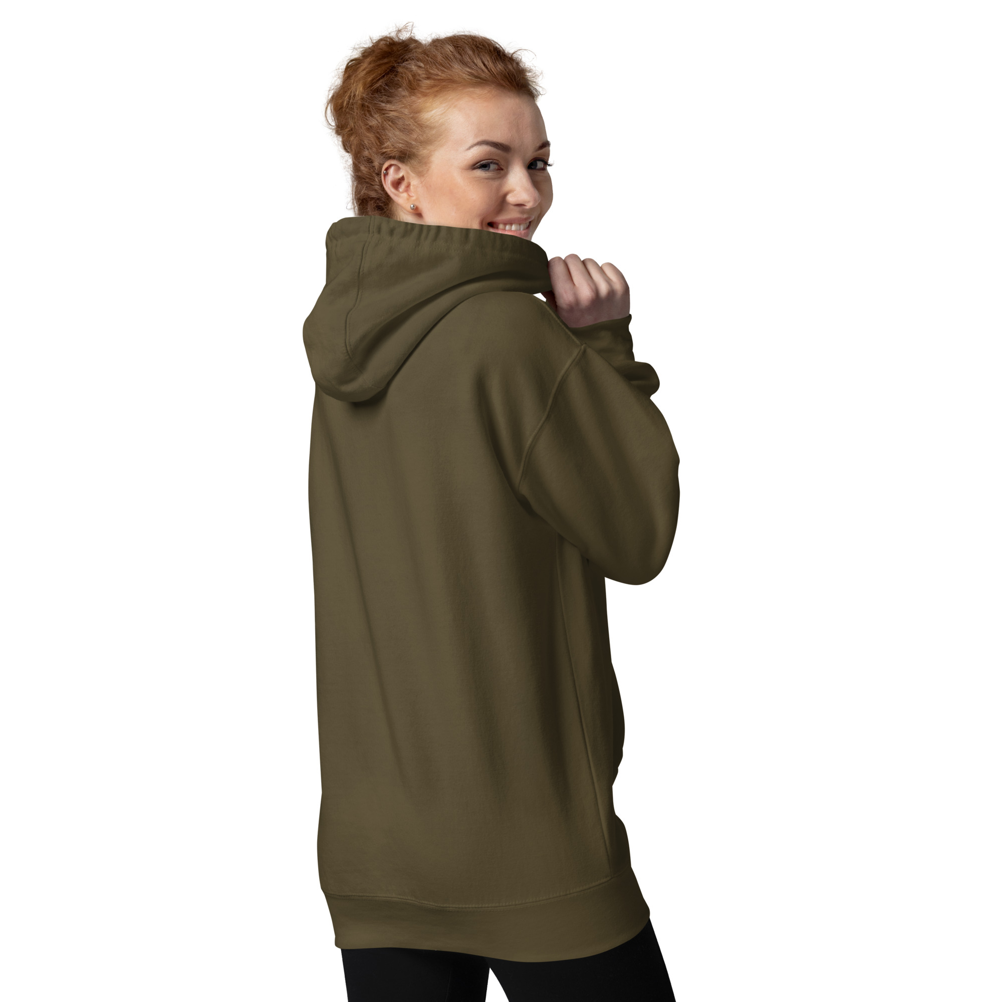 Sweat à Capuche ELYS Vert Militaire F – Image 2