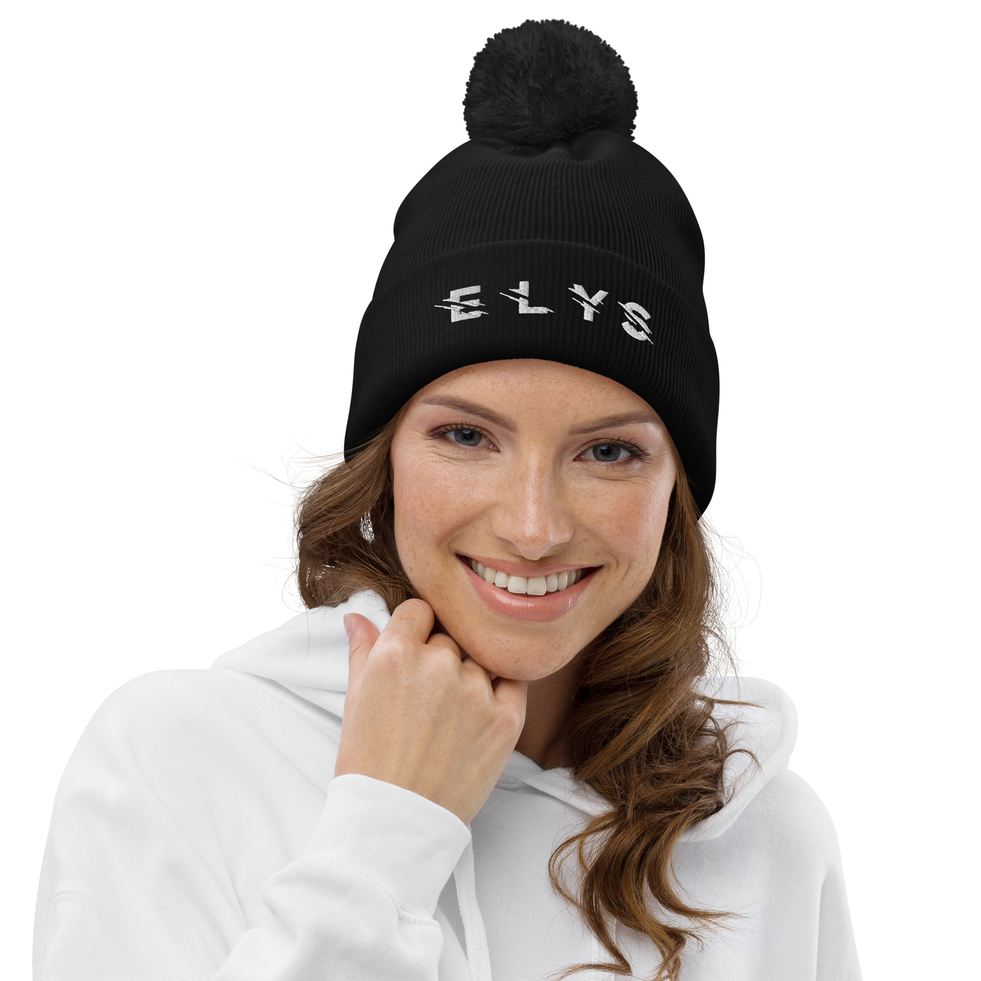 Bonnet à pompon ELYS Noir